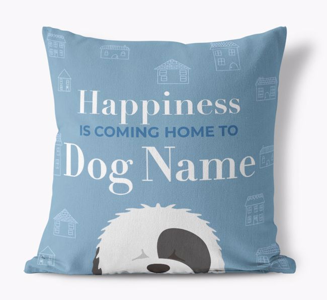 Happiness Is: Personalized {breedFullName} Canvas Pillow